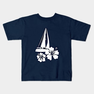 Pacific ocean sailing white Kids T-Shirt